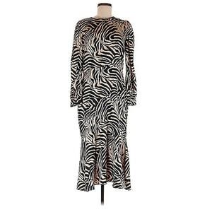 Chelsea 28 Dress XL/Extra Large nEW BLACK GOLD dress flounce bottom 3/4 sleeve